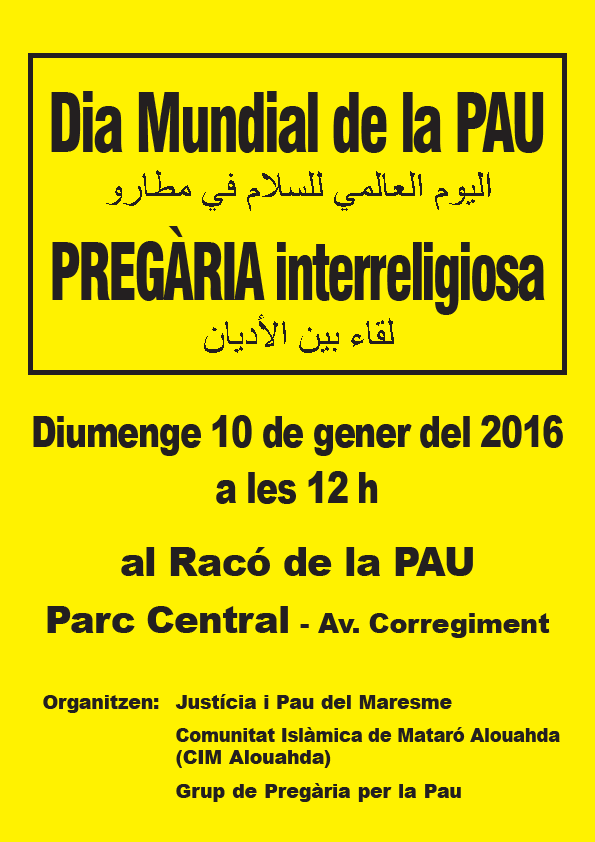 PREGÀRIA PER LA PAU