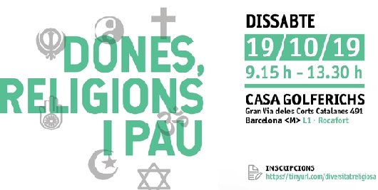19-OCT. Jornada interreligiosa “Dones, religions i pau”