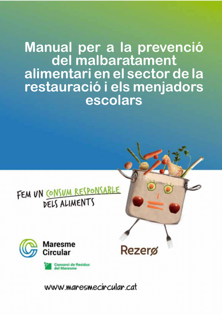 Manual per a la prevenció del malbaratament alimentari