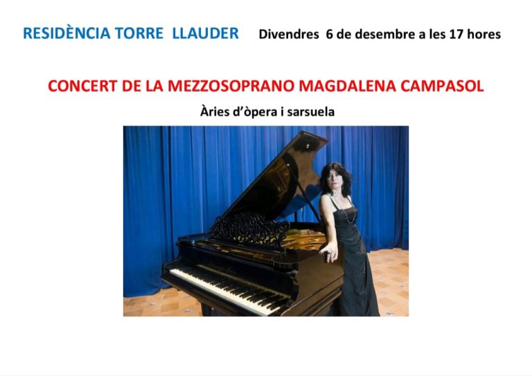 Concert a la Residència Torre Llauder, divendres 6 de desembre a les 17 hores